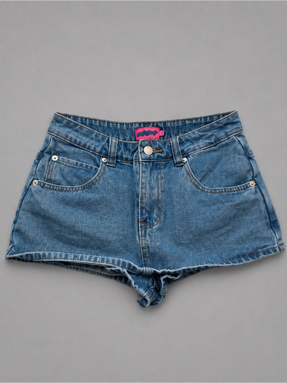 Edikted Light Blue High-Rise Denim Skort 90’s Y2K